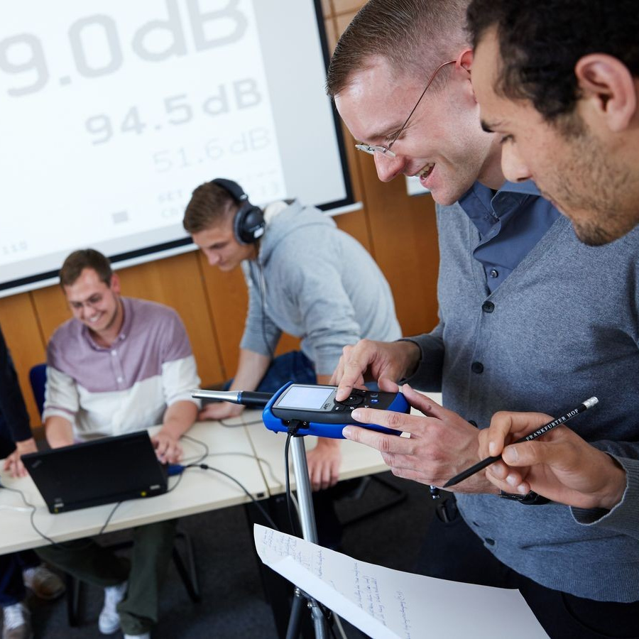 A group of our students in a Signal Processing lab